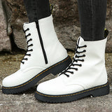 Stylish Monica Ankle Boots with Lacing and Zipper