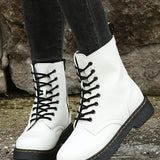 Stylish Monica Ankle Boots with Lacing and Zipper
