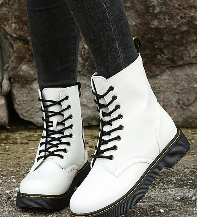 Stylish Monica Ankle Boots with Lacing and Zipper
