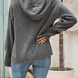 Sarah™ - Grey Plain Hoodie Sweater