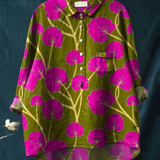 Sophia | Women's Vintage Flower Art Print Casual Shirt
