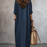 Nomadic Indigo Loose-Fit Maxi Dress