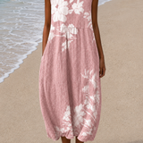 Elizabeth - Women’s Sleeveless Relaxed Fit Midi Dress