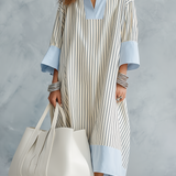 Effortless Striped Midi Dress
