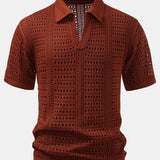 V-Neck Polo Shirt with Hook