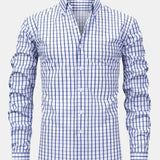 Long Sleeve Checkered Shirt with Buttons