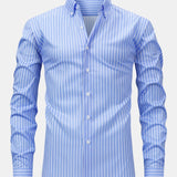 Long Sleeve Striped Shirt with Buttons