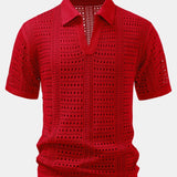 V-Neck Polo Shirt with Hook