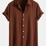 Button-Up Shirt in Linen and Rayon Blend