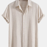 Button-Up Shirt in Linen and Rayon Blend