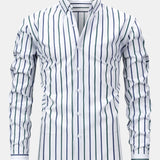 Long Sleeve Striped Button-Up Shirt