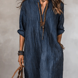 Nomadic Indigo Loose-Fit Maxi Dress