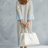 Effortless Striped Midi Dress