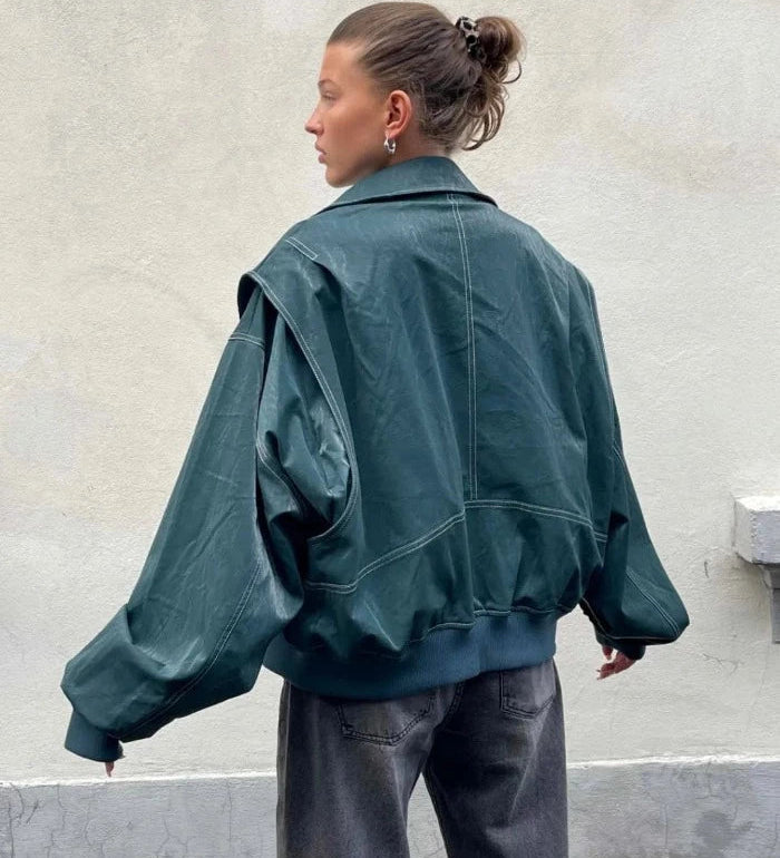 Ruby™️ - Oversized Leather Jacket