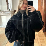 Ruby™️ - Oversized Leather Jacket