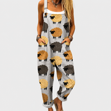 Comfortable Printed Overalls
