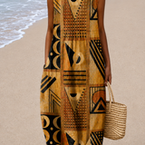 Eleanor - Women’s Sleeveless Relaxed Fit Midi Dress