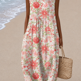 Anna - Women’s Sleeveless Relaxed Fit Midi Dress