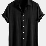 Button-Up Shirt in Linen and Rayon Blend