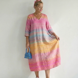 Blake | Ease Gradient Stripe Midi Dress
