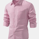 Striped Button-Up Seersucker Shirt