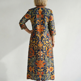 Elise | Clean Ornate Floral Midi Dress