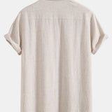 Button-Up Shirt in Linen and Rayon Blend