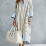 Effortless Striped Midi Dress