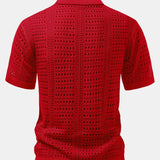 V-Neck Polo Shirt with Hook