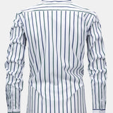Long Sleeve Striped Button-Up Shirt