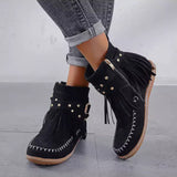 Jelaa - Retro Bohemian Warmer Lower Embellished Boots