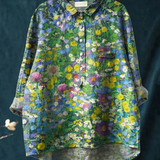 Imogen | Women's Vintage Floral Art Print Casual Shirt