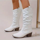 Adeline - Tough Boots with a Chunky Heel and Elegant Pointed Nose