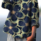 Jessica | Women's Vintage Floral Art Print Casual Shirt