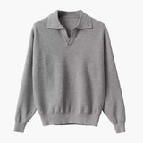 Lorenzo Virelli | Textured Knit Polo Sweater with Refined Minimalism For Men