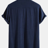 Button-Up Shirt in Linen and Rayon Blend