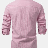 Striped Button-Up Seersucker Shirt