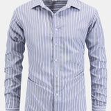 Long Sleeve Striped Button-Up Shirt