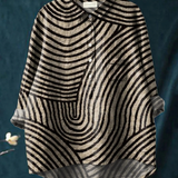 Megan | Women's Circular Line Pattern Print Casual Shirt
