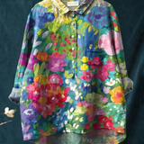 Rebecca | Women's Vintage Lovely Floral Art Print Casual Shirt