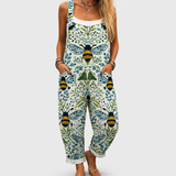 Comfortable Printed Overalls