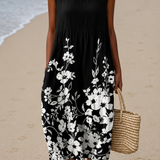 Chloe - Women's Sleeveless Printed Midi Casual Dress