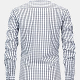 Long Sleeve Checkered Shirt with Buttons
