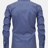 Long Sleeve Striped Shirt with Buttons