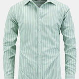 Long Sleeve Striped Button-Up Shirt