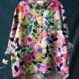 Leah | Colourful Spring Floral Garden Printed Women's Casual Shirt