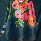 Charlotte | Women's Flower Art Print Casual Shirt