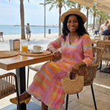 Tessa | Easy Drape Stripe Midi Dress