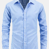 Long Sleeve Striped Button-Up Shirt