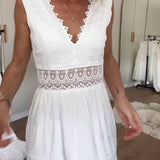Anna™ - Lace Tank Dress with V-Neck